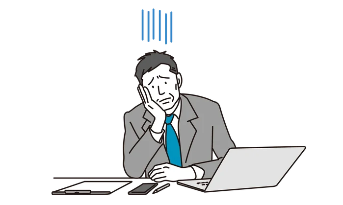 準備をしない経営者のイラスト